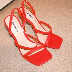 Steve Madden Red Strappy Heels
